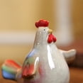 thumbnail image 6 of TERGAYEE 3Pcs Easter Decoration Farm Animals Porcelain Figure Feng Shui Statue Ceramic Collectible Figurines Rooster Kitchen Decor Ceramic Crafts Hen Figurine Ceramics, 6 of 7