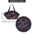 thumbnail image 4 of 4th of July Patriotic American Circular Beach Blanket Picnic Mat for 2 – Foldable into Tote Bag, Waterproof Sandproof Portable Outdoor Rug with Pockets & Snaps for Camping, Travel, Park, 4 of 4
