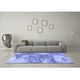 thumbnail image 3 of Ahgly Company Machine Washable Indoor Rectangle Abstract Blue Modern Area Rugs, 2' x 4', 3 of 4