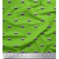 thumbnail image 1 of Soimoi Poly Georgette Fabric Dot & Car Transport Print Sewing Fabric Yard 52 Inch Wide, 1 of 3