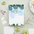 thumbnail image 2 of Blue Flower Green Leaves Charming Baby Shower Invitation Elegant & Fun Designs for Boy & Girl 50 Card Perfect for Baby Celebration 5x7 in, 2 of 3