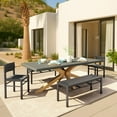 thumbnail image 3 of ZUO Suan Rectangular Dining Table Gray, 3 of 9
