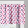 thumbnail image 5 of Ambesonne Watercolor Valance & Curtain, Floral Handmade Motifs, 55"x45", Hot Pink Fuchsia White, 5 of 7