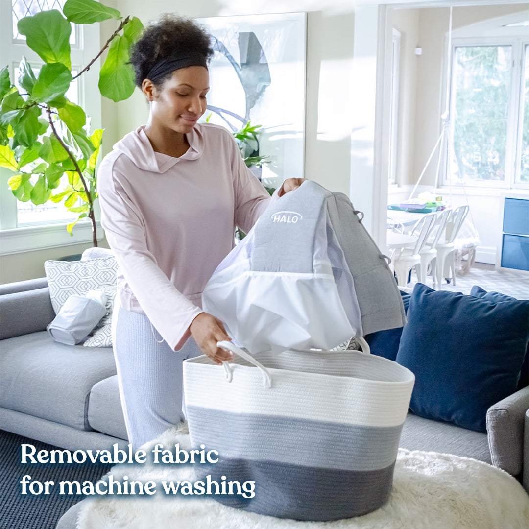 halo bassinest swivel sleeper luxe dove gray tweed