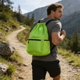 thumbnail image 6 of Drawstring Backpack, Gym Bag with Water Bottle Pocket, Drawstring Sackpack, Waterproof String Backpack for Basketball, Soccer,Swim for Women Men, 6 of 7