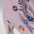 thumbnail image 4 of SWSMCLT Women's Long Sleeve Cardigan Knit Shawl Lightweight Open Front Sweater Cape Poncho Cardigan Sweater Oversized Thick Boho Pink Small-X-Large, 4 of 5