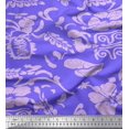 thumbnail image 1 of Soimoi Polyester Crepe Fabric Flower Artistic Printed Fabric 1 Yard 42 Inch Wide, 1 of 3