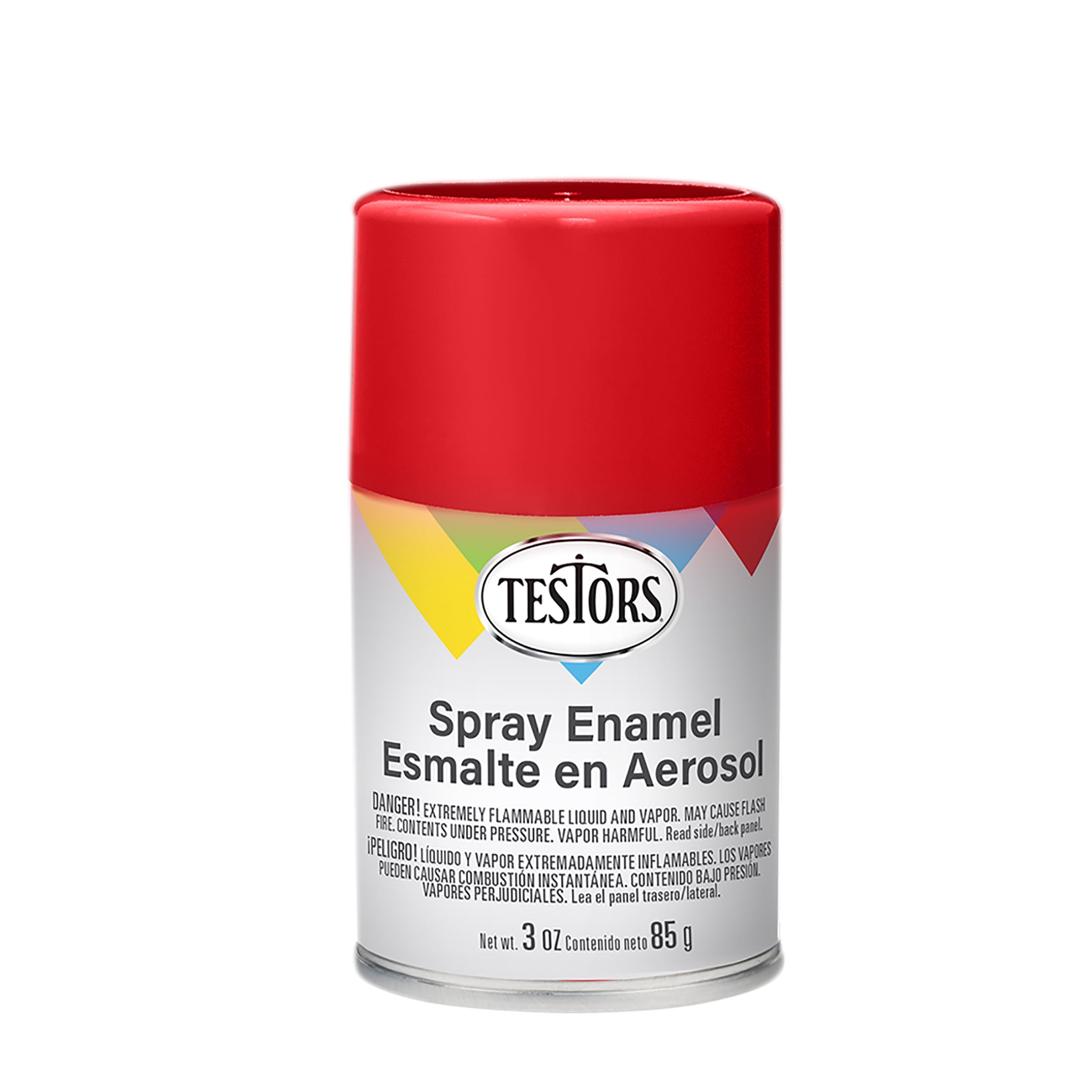 3 Pack, Red, Rust-Oleum Testors Flat Enamel Spray Paint- 1250T, 3 oz.
