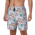 thumbnail image 2 of Fotbe Unicorn DoingYoga Men’s Swim Trunks Quick Dry Swim Shorts Board Shorts with Mesh Lining-X-Large, 2 of 9