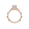 thumbnail image 2 of 0.65 Ct Brilliant Radiant Cut Natural Diamond Radiant Halo Engagement Ring for her Solid 18K Rose Gold Size 5.5, 2 of 8