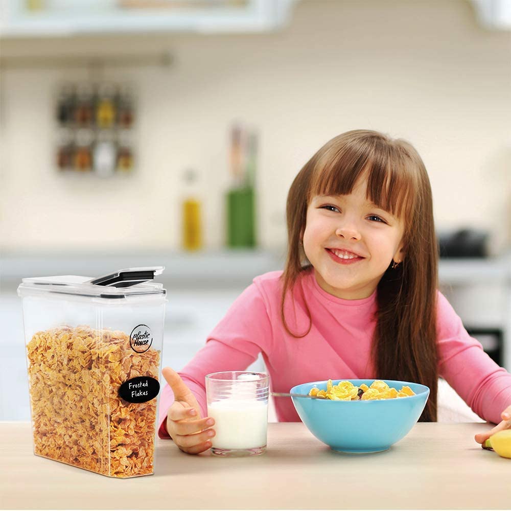 Kosbon Large Cereal Containers, 4-Pack with Measuring Spoons photo 5