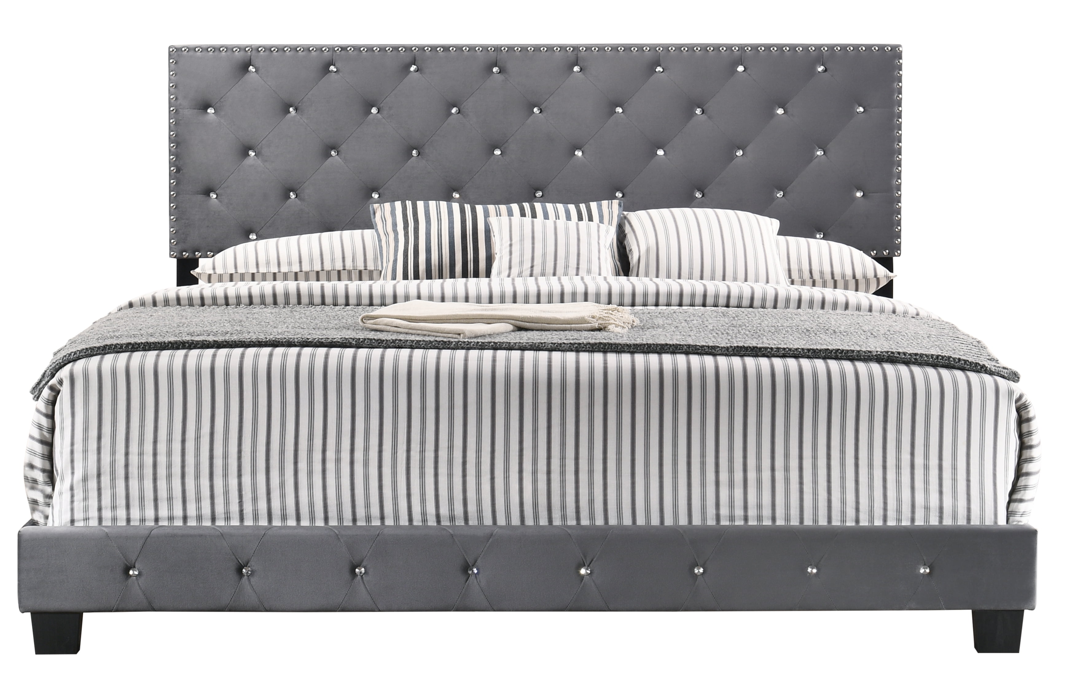 Glory Furniture Suffolk G1401-KB-UP Gray King Bed