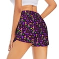 thumbnail image 3 of Vsdgher Mardi Gra2 Print Women's Running Double Layer Shorts High Waisted with Pockets Elastic Yoga Workout Athletic Gym Sports, 3 of 8
