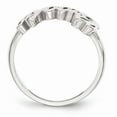 thumbnail image 2 of Solid 14K White Gold Casted Polish Name Ring Band Size 7, 2 of 4