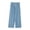 #468-Light Blue, variant on Warop Women's Plus Size Solid Color Drawstring Pants, Elastic Waist with Pockets, Twill Jacquard Straight-Leg Trousers for Casual Wear