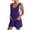 Purple, variant on Nrmvnmi Womens Summer Casual Sleeveless Printed Short Rompers Adjustable Strap Loose Shorts Jumpsuits Overalls with Pockets Black XLMothers Day Gifts