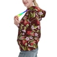 thumbnail image 2 of Daiia Leaf And Fruit Pattern Women's Fashion Hoodies & Sweatshirts with Kangaroo Pocket Hooded Sweatshirt with Eye-catching Drawstrings-Medium, 2 of 7