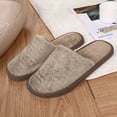 thumbnail image 2 of Slippers for Women Men House Furry Outdoor Solid Color Slipper Shoes Indoor Winter Foam Slipper 42, 2 of 5