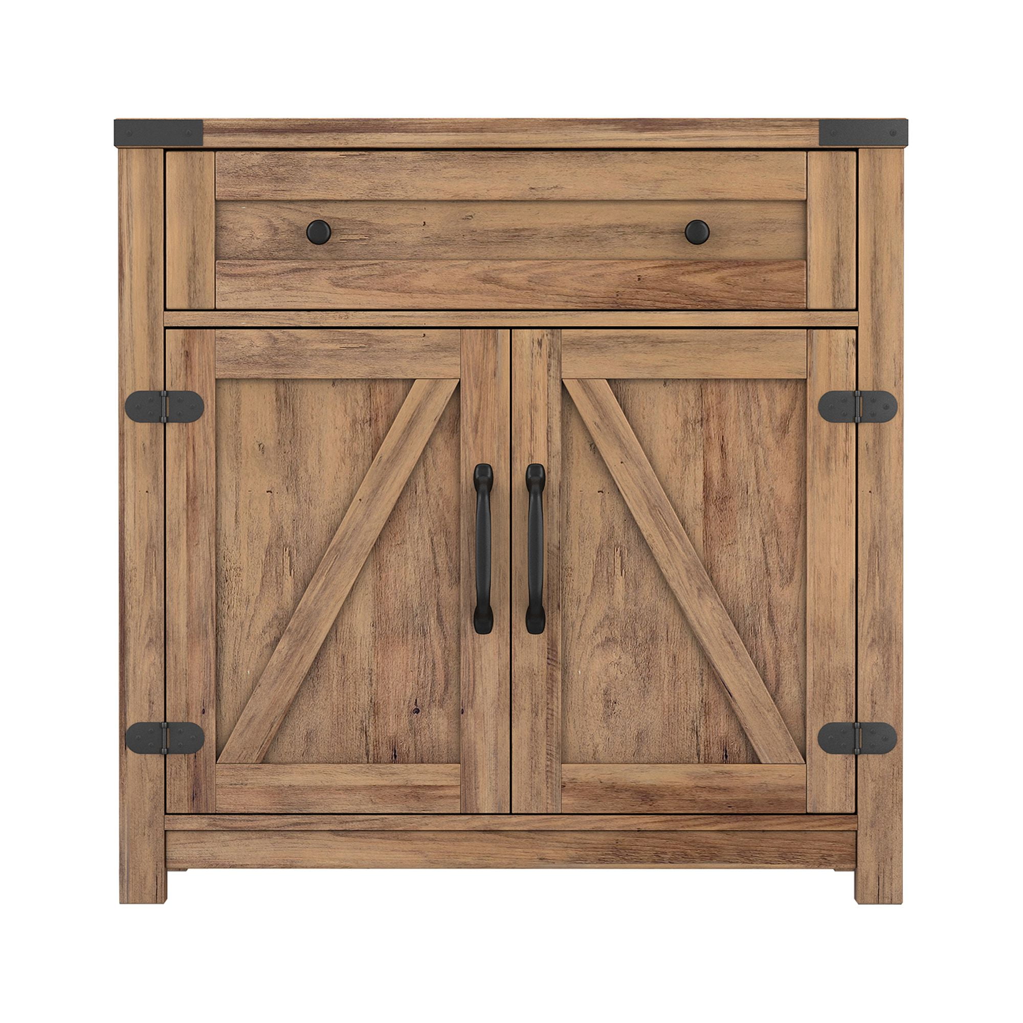 Kadyn 31.50" Modern Farmhouse Double Barn Door Accent Cabinet, Bright Yellow Sideboard for Living Room Kadyn 31.50" Modern Farmhouse Double Barn Door Accent Cabinet, Bright Yellow Sideboard for Living Room