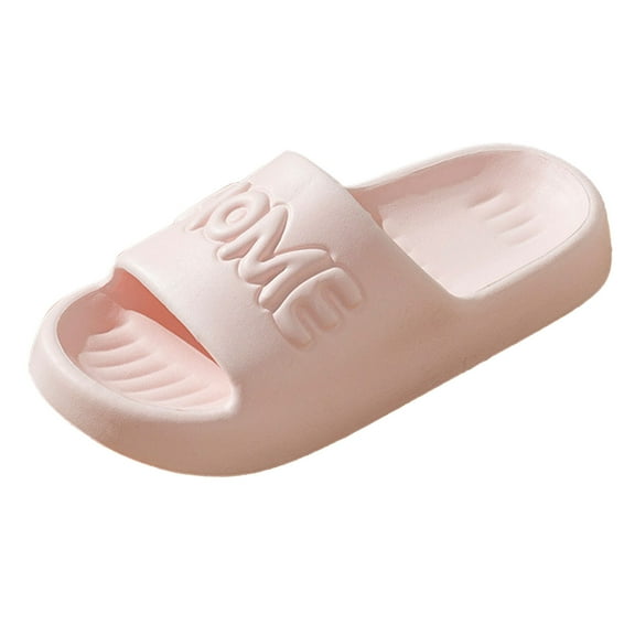 OJSFQUFP Women Shoes Casual Summer Couple Multi Coloured Home Non Slip Indoor Bathroom Beach Large Size Soft Bottom Slippers Womens Slip On Slippers Pink 37