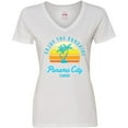 thumbnail image 3 of Inktastic Summer Enjoy the Sunshine Panama City Florida in Blue Women's V-Neck T-Shirt, 3 of 5