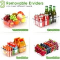 thumbnail image 4 of fafa-Clear Pantry Organizer Storage Bins 4 Pack Plastic Removable Snack Organizer Pantry Organization Storage Racks with Removable Dividers, Perfect for Snacks, Packets, Spices, Kitchen, Cabinets, 4 of 4