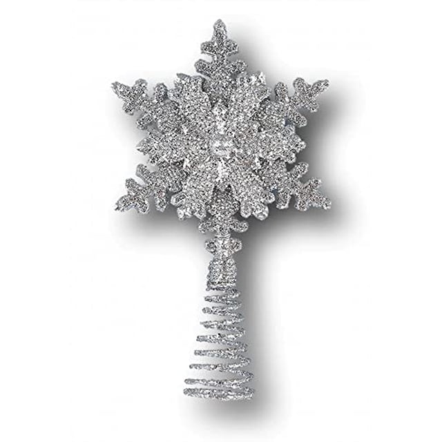 Adorno de árbol de Navidad Gerson Miniador copo de nieve plateado