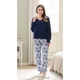 thumbnail image 5 of Richie House Women's Two Piece Sleepwear Set Warm Fleece Knit Top with Flannel Pants RHW2752, 5 of 7