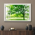 thumbnail image 2 of wall26 Canvas Print Wall Art Window View of Field of Green Flowers Nature Wilderness Photography Realism Rustic Scenic Colorful Relax/Calm Ultra for Living Room, Bedroom, Office - 32"x48", 2 of 5