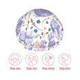 thumbnail image 5 of KLL Lavender Flowers Pattern Shower Cap & Bath Cap for Women,Reversible Oversized Waterproof Shower Caps for all Hair Lengths,Elastic Reusable Bathing Hair Cap, 5 of 6