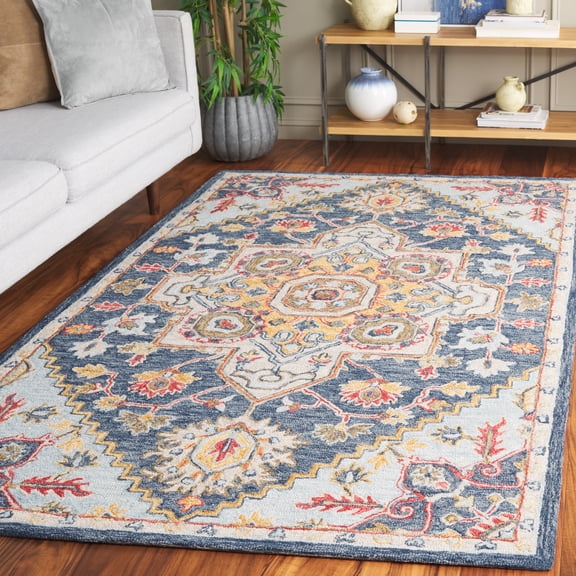 Safavieh Metro Danica Medallion Area Rug, Navy/Beige, 5' x 8'