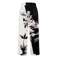 thumbnail image 4 of YUANGUANST Wide Leg Pants Woman Women's Striped Design Loose Pocket Casual Pants Business Work Casual Pants, 4 of 4