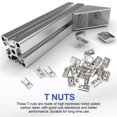 thumbnail image 6 of Uxcell Series t Slot Nuts, Roll-in Spring Ball Loaded Elastic Nuts Slot for Aluminum Extrusion Rail 3D Printer M8, 6 of 7