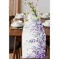 thumbnail image 2 of Table Runner 36 Inch Long - Spring Purple Eucalyptus Leaf on TopDecorative Table Scarf,Watercolor Botanical on WhiteDining Table Runners for Wedding Party Kitchen Dining Tables, 2 of 7