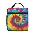 thumbnail image 2 of Red and Yellow Tie Dye Pattern Insulated Lunch Bag Teens,Lunch Box for Men Women for Work,Picnic or Travel,10.2x9.5x4.3 Inches,8 Can Capacity, 2 of 6