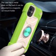 thumbnail image 6 of Allytech Case for iPhone X/iPhone XS, Slim [Hard PC + Soft Silicone] Shockproof Cover with 360 Degree Rotating Ring Holder Kickstand Work with Magnetic Car Mount for iPhone X/ XS(5.8"), Guava, 6 of 6