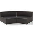 thumbnail image 5 of Pemberly Row Wicker Patio Round Sectional Sofa with Sand Cushions, 5 of 9