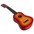 thumbnail image 1 of Guitarra acústica de 21 pulgadas Instrumento de música para principiantes Guitarra de 6 cuerdas para niños de la escuela en casa Suministros de clase de música (color del atardecer), 1 of 8