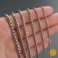 thumbnail image 5 of Stainless Steel Silver Round Box Chain by INFINIQUE CREATIONS - Bracelet and Silver Necklace for Women and Men, 1mm-5mm, 7'-38', Silver) - 1 Pack, 5 of 7