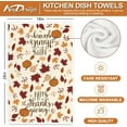 thumbnail image 2 of Fall Kitchen Dish Towel 18 x 26 Inch Autumn Pumpkin Maple Leaf Dishcloth Thanksgiving Farmhouse Decorative Hand Drying Tea Towel, 2Pcs, 2 of 6