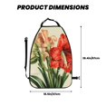 thumbnail image 2 of Naloa Vibrant Amaryllis Flowers 2Pcs Anti-Kick Back Seat Cover Kick Mat, Car Seat Protector with 3 Storage Pockets, 2 of 8