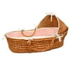 Honey Moses Basket With Pink Bedding