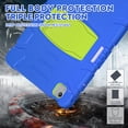 thumbnail image 5 of Dteck Case for iPad  Air 11 inch 2025/2024,Heavy Duty Silicone Case 3-Layer Protection Built-in Pencil Holder Shockproof Kickstand Cover for iPad  Air 11-in. M3/M2,Blue+Green, 5 of 5