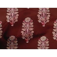 thumbnail image 4 of oneOone Cotton Poplin Fabric Leaves & Floral Block Printed Fabric 1 Yard 42 Inch Wide, 4 of 4