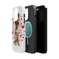 thumbnail image 2 of DistinctInk Tough Case for Apple iPhone 15 Pro MAX (6.7" Screen), Compatible with MagSafe Charging - Valentine's Day Belgian Sheepdog Puppy, 2 of 6
