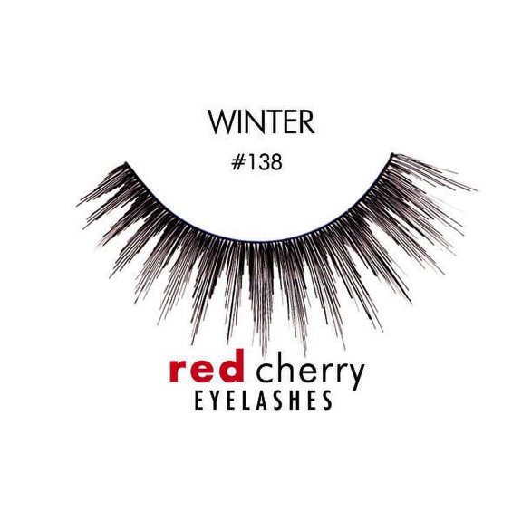 Option : Black - #138 , Troika Red Cherry Eyelashes, hair scalp beauty - Pack of 2 w/ Sleek 3-in-1 Comb/Brush