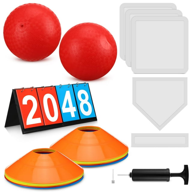 Juego de kickball Poen de 19 piezas con bolas de 25 cm y marcador