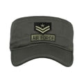 thumbnail image 2 of Herrnalise Washed Cotton Military Caps Cadet Caps Unique Design Vintage Flat Top Cap, 2 of 3