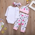 thumbnail image 4 of Aunties Bestie Newborn Infant Baby Girl Outfits Clothes 4Pcs Set Bodysuit +Pants White 12-18 Months, 4 of 6