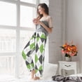 thumbnail image 5 of Honeii Light green and black argyle for elegant Women's Lounge Pants and Pajama Pants, crafted for ultimate comfort in your sleepwear essentials-X-Large, 5 of 6